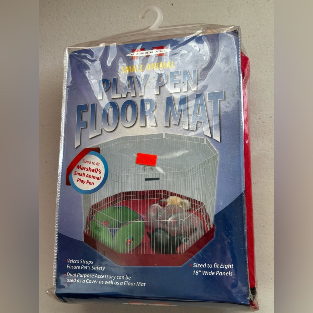 Marshall Small Animal Red Play Pen Floor Mat